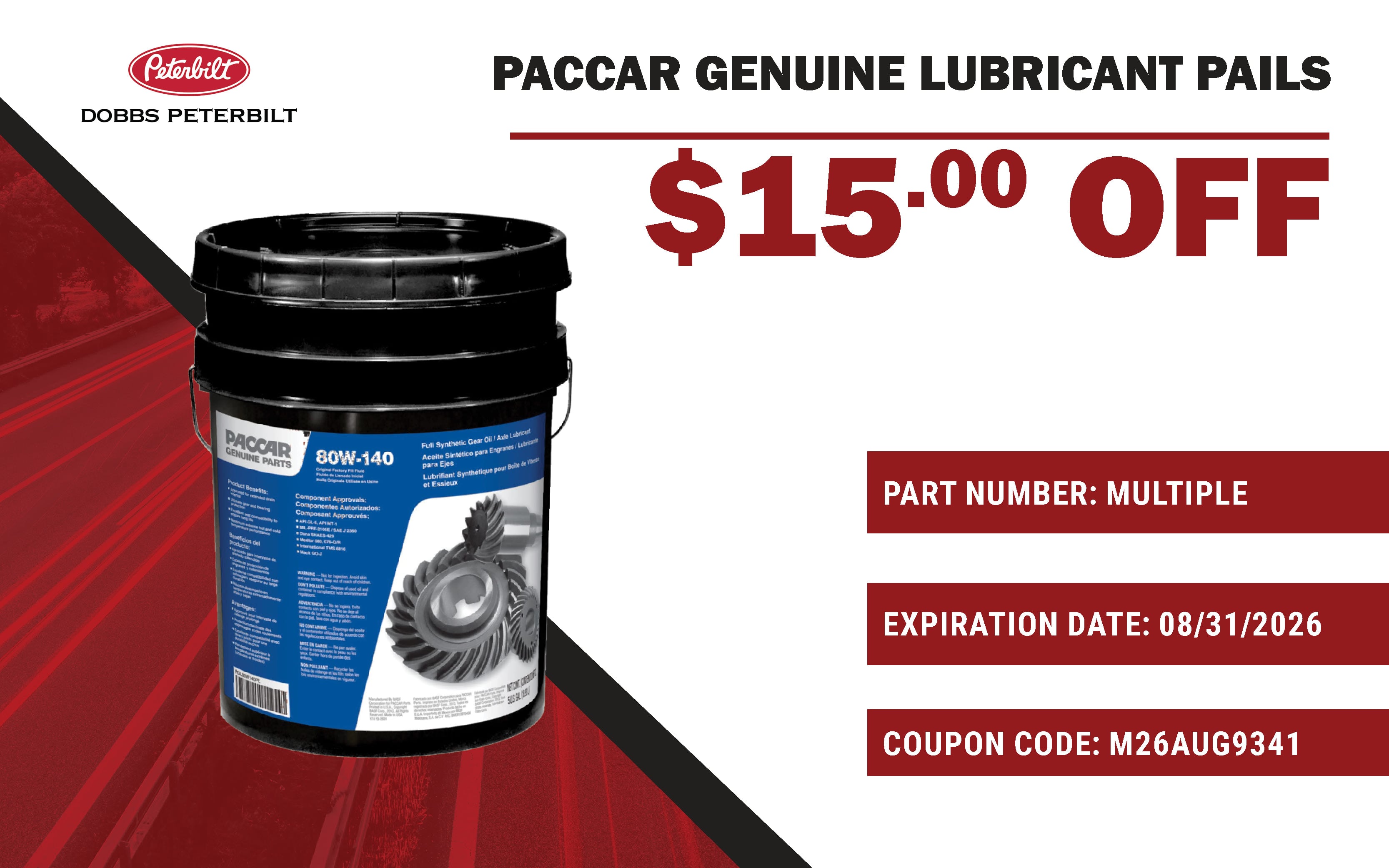 paccar genuine lubricant pail